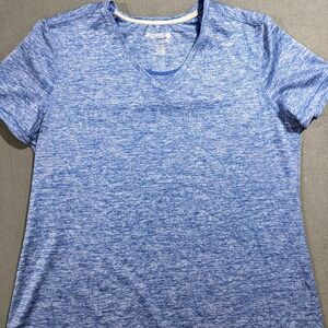 Reel legends large blue‎ polyester summer comfort shirt v-neck